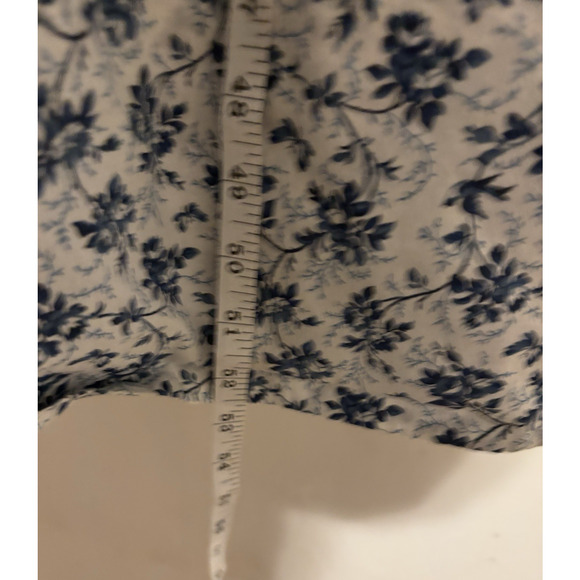 Doen Dress XS Womens Stanza Puff Sleeve Aline Maxi Long Floral Boho White Blue - Picture 8 of 10